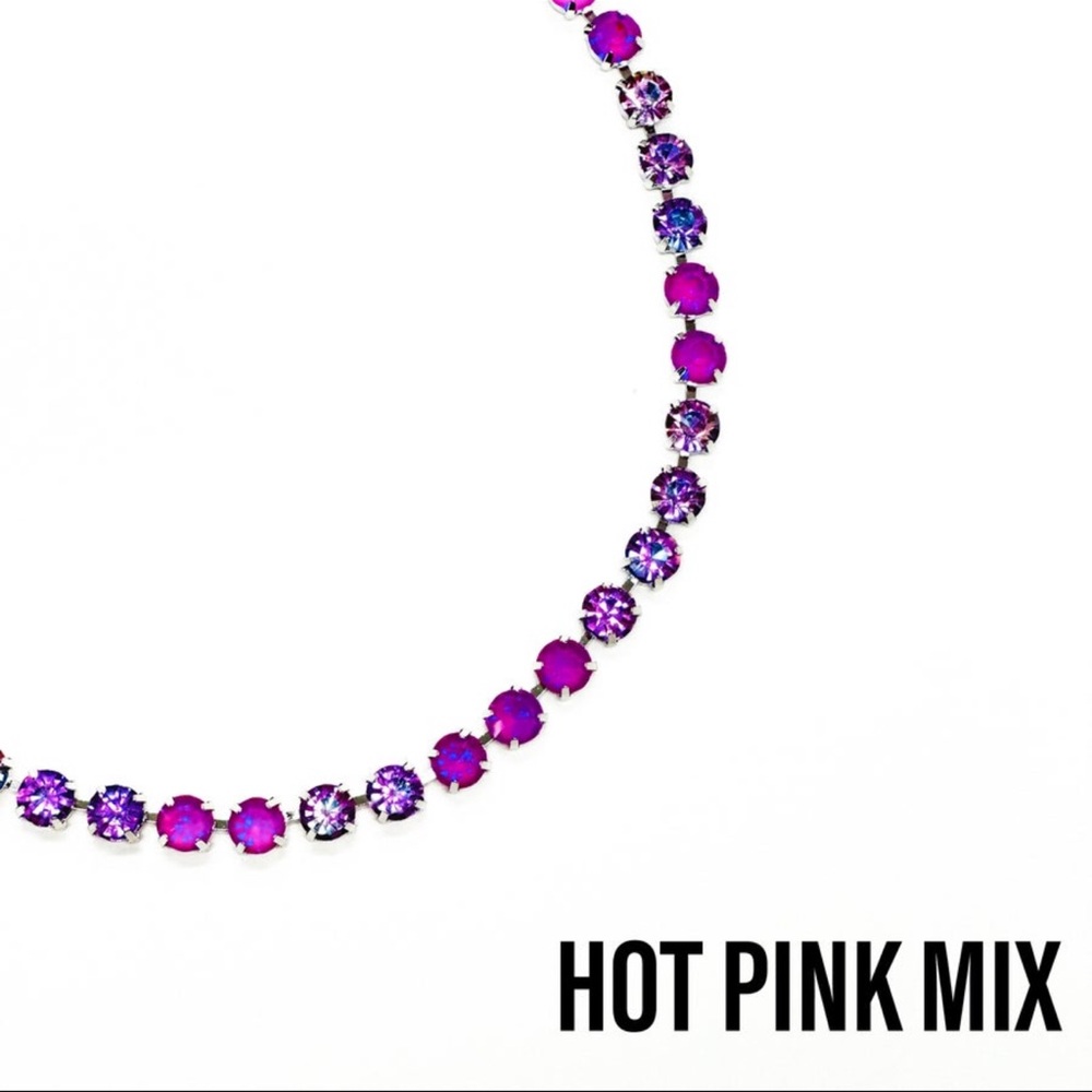 🆕🩷HOT PINK MIX Crystalline Jewels Necklace